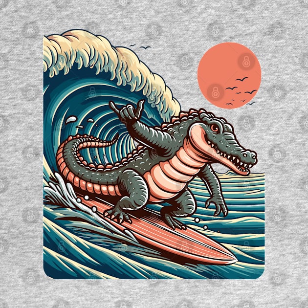 crocodile surfer by TimeWarpWildlife